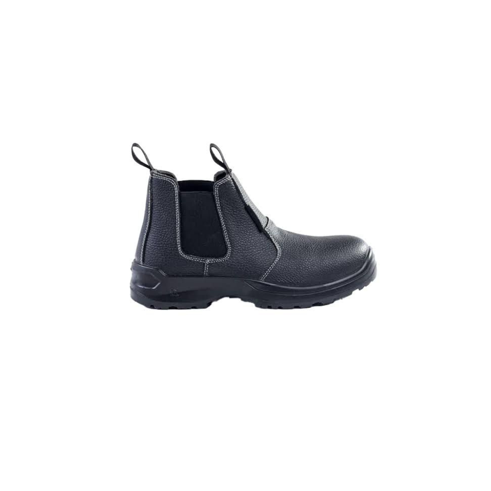 Black Chelsea Safety Boot – Steel Toe Cap (Slip-On)