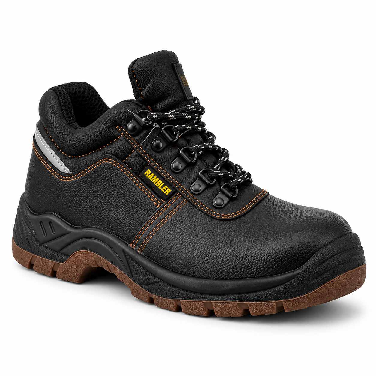 Rambler Kudu Lace-Up Safety Boot in Black